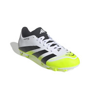 adidas Predator Club Gras / Kunstgras Voetbalschoenen (MG) Wit Zwart Neongeel