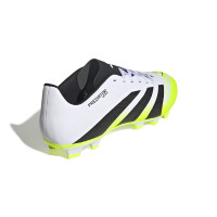 adidas Predator Club Gras / Kunstgras Voetbalschoenen (MG) Wit Zwart Neongeel