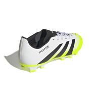 adidas Predator Club Gras / Kunstgras Voetbalschoenen (MG) Kids Wit Zwart Neongeel