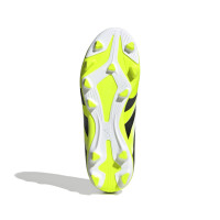 adidas Predator Club Gras / Kunstgras Voetbalschoenen (MG) Kids Wit Zwart Neongeel