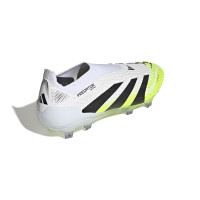 adidas Predator Elite Laceless Grass Football Boots (FG) White Black Neon Yellow