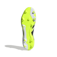 adidas Predator League Gras / Kunstgras Voetbalschoenen (MG) Wit Zwart Neongeel