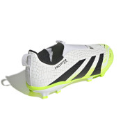 adidas Predator League Laceless Grass/Artificial Grass Football Boots (MG) Kids White Black Neon Yellow