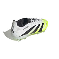 adidas Predator Elite Gras Voetbalschoenen (FG) Kids Wit Zwart Neongeel