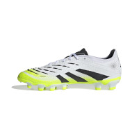 adidas Predator Pro Grass/Artificial Grass Football Boots (MG) White Black Neon Yellow