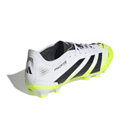 adidas Predator Pro Grass/Artificial Grass Football Boots (MG) White Black Neon Yellow