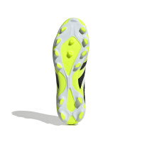 adidas Predator Pro Grass/Artificial Grass Football Boots (MG) White Black Neon Yellow