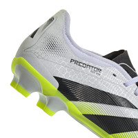 adidas Predator Pro Grass/Artificial Grass Football Boots (MG) White Black Neon Yellow