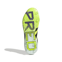 adidas Predator Elite Veterloze Gras Voetbalschoenen (FG) Kids Wit Zwart Neongeel