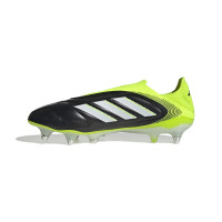 adidas Copa Pure III Elite Laceless Iron Stud Football Boots (SG) Black White Neon Yellow