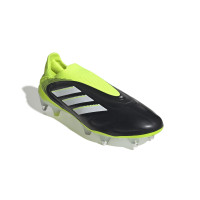 adidas Copa Pure III Elite Laceless Iron Stud Football Boots (SG) Black White Neon Yellow