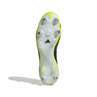 adidas Copa Pure III Elite Laceless Iron Stud Football Boots (SG) Black White Neon Yellow