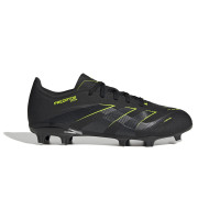 adidas Predator League Gras / Kunstgras Voetbalschoenen (MG) Kids Zwart Donkergrijs Neongeel