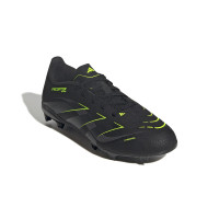 adidas Predator League Gras / Kunstgras Voetbalschoenen (MG) Kids Zwart Donkergrijs Neongeel