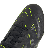 adidas Predator League Gras / Kunstgras Voetbalschoenen (MG) Kids Zwart Donkergrijs Neongeel