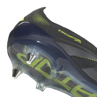 adidas Predator Elite FT IJzeren-Nop Voetbalschoenen (SG) Zwart Donkergrijs Neongeel