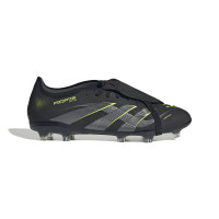 adidas Predator Pro FT Gras Football Boots (FG) Black Dark Grey Neon Yellow