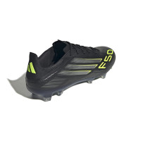 adidas F50 Pro Gras Voetbalschoenen (FG) Zwart Zilver Neongeel