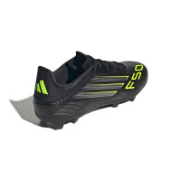 adidas F50 League Grass/Artificial Grass Football Boots (MG) Black Silver Neon Yellow