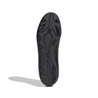 adidas F50 Club Gras / Kunstgras Voetbalschoenen (MG) Zwart Zilver Neongeel