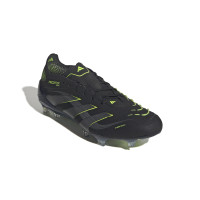 adidas Predator Elite Gras Voetbalschoenen (FG) Zwart Donkergrijs Neongeel