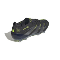 adidas Predator Elite Gras Voetbalschoenen (FG) Zwart Donkergrijs Neongeel