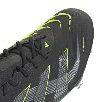 adidas Predator Elite Gras Voetbalschoenen (FG) Zwart Donkergrijs Neongeel
