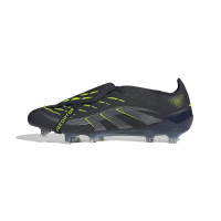 adidas Predator Elite FT Gras Voetbalschoenen (FG) Zwart Donkergrijs Neongeel