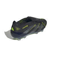 adidas Predator Elite FT Gras Voetbalschoenen (FG) Zwart Donkergrijs Neongeel