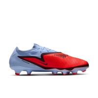Nike Phantom 6 Low Pro Gras Voetbalschoenen (FG) Lichtblauw Felrood Zwart