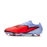 Nike Phantom 6 Low Pro Gras Voetbalschoenen (FG) Lichtblauw Felrood Zwart