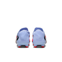 Nike Phantom 6 Low Pro Gras Voetbalschoenen (FG) Lichtblauw Felrood Zwart