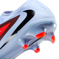 Nike Phantom 6 Low Pro Gras Voetbalschoenen (FG) Lichtblauw Felrood Zwart