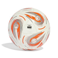 adidas Women's EURO25 Pro Final Voetbal Maat 5 Wit Zilver Oranje