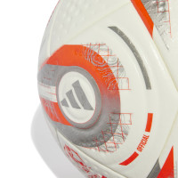 adidas Women's EURO25 Pro Final Voetbal Maat 5 Wit Zilver Oranje
