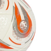 adidas Women's EURO25 Pro Final Voetbal Maat 5 Wit Zilver Oranje