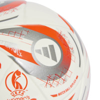 adidas Women's EURO25 Final Mini Voetbal Maat 1 Wit Zilver Oranje