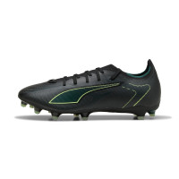PUMA Ultra 6 Match Grass/Artificial Grass Football Boots (MG) Black Dark Green Light Green