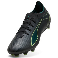 PUMA Ultra 6 Match Grass/Artificial Grass Football Boots (MG) Black Dark Green Light Green