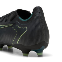 PUMA Ultra 6 Match Grass/Artificial Grass Football Boots (MG) Black Dark Green Light Green