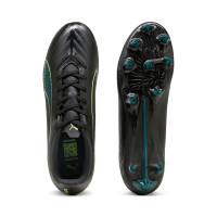 PUMA Ultra 6 Play Grass/Artificial Grass Football Boots (MG) Black Dark Green Light Green