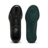 PUMA Ultra 6 Play Zaalvoetbalschoenen (IN) Kids Zwart Donkergroen Lichtgroen