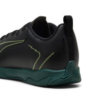 PUMA Ultra 6 Play Zaalvoetbalschoenen (IN) Kids Zwart Donkergroen Lichtgroen