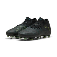 PUMA Future 8 Ultimate Gras Voetbalschoenen (FG) Zwart Donkergroen Lichtgroen