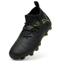 PUMA Future 8 Match Gras / Kunstgras Voetbalschoenen (MG) Kids Zwart Donkergroen Lichtgroen