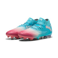 PUMA Future 8 Ultimate Re-Charge Gras Voetbalschoenen (FG) Blauw Roze Wit