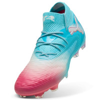 PUMA Future 8 Ultimate Re-Charge Gras Voetbalschoenen (FG) Blauw Roze Wit