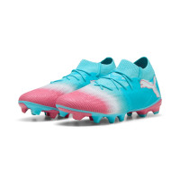 PUMA Future 8 Match Re-Charge Grass/Artificial Grass Football Boots (MG) Blue Pink White
