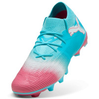 PUMA Future 8 Match Re-Charge Grass/Artificial Grass Football Boots (MG) Blue Pink White
