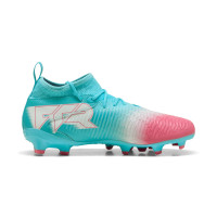 PUMA Future 8 Match Re-Charge Grass/Artificial Grass Football Boots (MG) Kids Blue Pink White